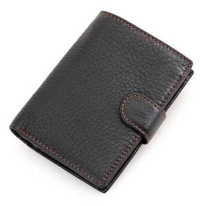 Luxury Brand Designer Full Grain Genuine Short Wallet For man 3 Folds Pure Leather Wine Purse 2024 Hot New Fashion