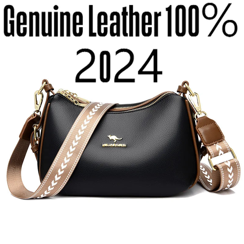 Luxury Brand Female Shoulder Bag Genuine Leather Women's Crossbody Bags Fashion Trend Designer Girl's Handbag Wallet Sac A Main