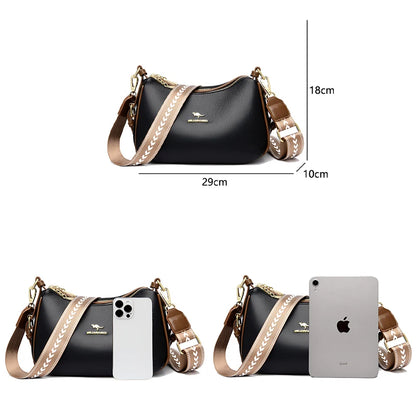 Luxury Brand Female Shoulder Bag Genuine Leather Women's Crossbody Bags Fashion Trend Designer Girl's Handbag Wallet Sac A Main