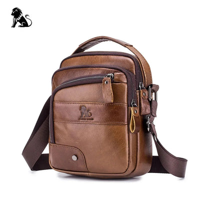 Luxury Brand Genuine Leather Men Messenger Large Capacity Crossbody Bag Designer Men's Shoulder Bags Male Handbag