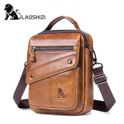 Luxury Brand Genuine Leather Men Messenger Large Capacity Crossbody Bag Designer Men's Shoulder Bags Male Handbag