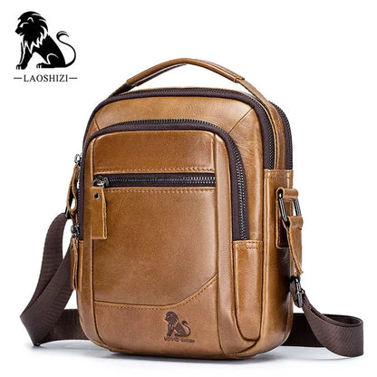 Luxury Brand Genuine Leather Men Messenger Large Capacity Crossbody Bag Designer Men's Shoulder Bags Male Handbag
