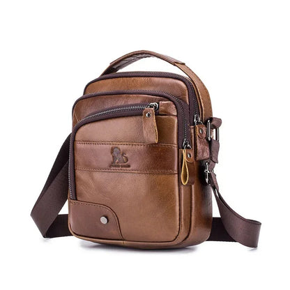 Luxury Brand Genuine Leather Men Messenger Large Capacity Crossbody Bag Designer Men's Shoulder Bags Male Handbag