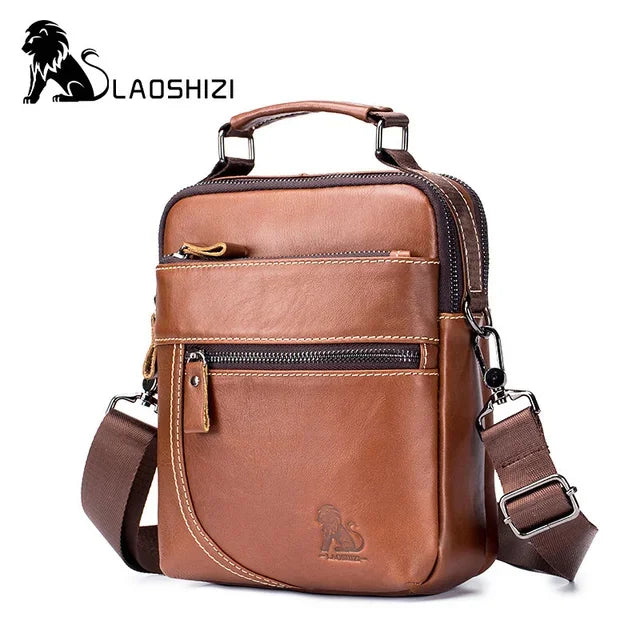 Luxury Brand Genuine Leather Men Messenger Large Capacity Crossbody Bag Designer Men's Shoulder Bags Male Handbag