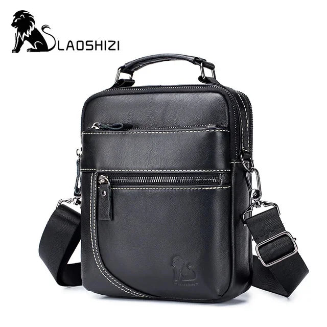 Luxury Brand Genuine Leather Men Messenger Large Capacity Crossbody Bag Designer Men's Shoulder Bags Male Handbag