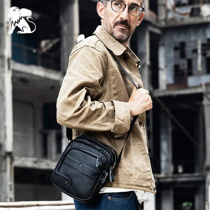 Luxury Brand Genuine Leather Men Messenger Large Capacity Crossbody Bag Designer Men's Shoulder Bags Male Handbag