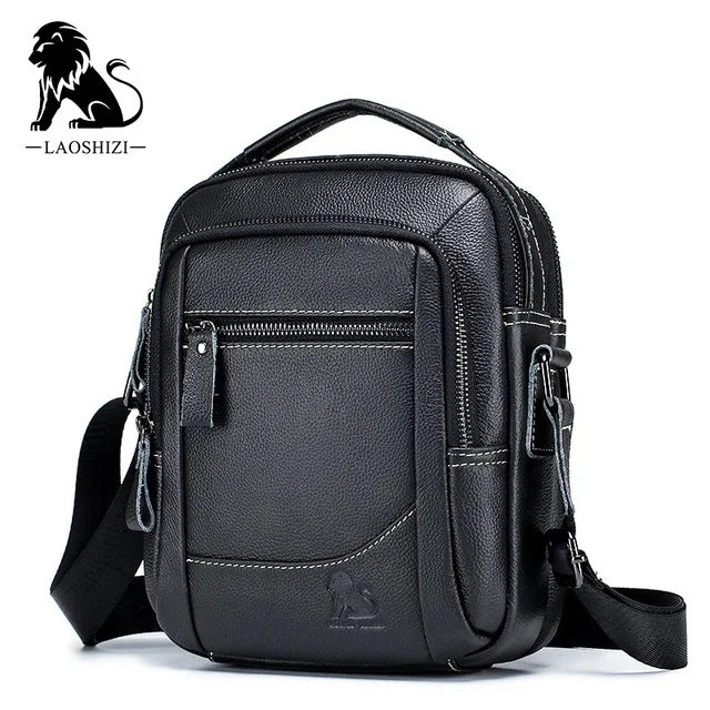 Luxury Brand Genuine Leather Men Messenger Large Capacity Crossbody Bag Designer Men's Shoulder Bags Male Handbag