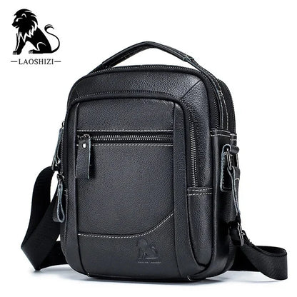 Luxury Brand Genuine Leather Men Messenger Large Capacity Crossbody Bag Designer Men's Shoulder Bags Male Handbag