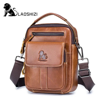 Luxury Brand Genuine Leather Men Messenger Large Capacity Crossbody Bag Designer Men's Shoulder Bags Male Handbag