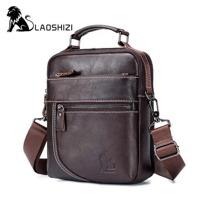 Luxury Brand Genuine Leather Men Messenger Large Capacity Crossbody Bag Designer Men's Shoulder Bags Male Handbag