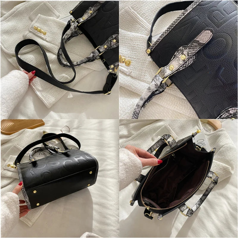 Luxury Brand Genuine Leather Women Shoulder Bags Large Ladies Crossbody Bag Fashion Casual Totes Designer Letter Female Handbags