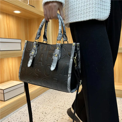 Luxury Brand Genuine Leather Women Shoulder Bags Large Ladies Crossbody Bag Fashion Casual Totes Designer Letter Female Handbags