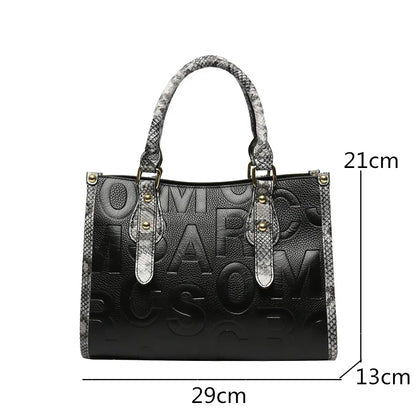 Luxury Brand Genuine Leather Women Shoulder Bags Large Ladies Crossbody Bag Fashion Casual Totes Designer Letter Female Handbags