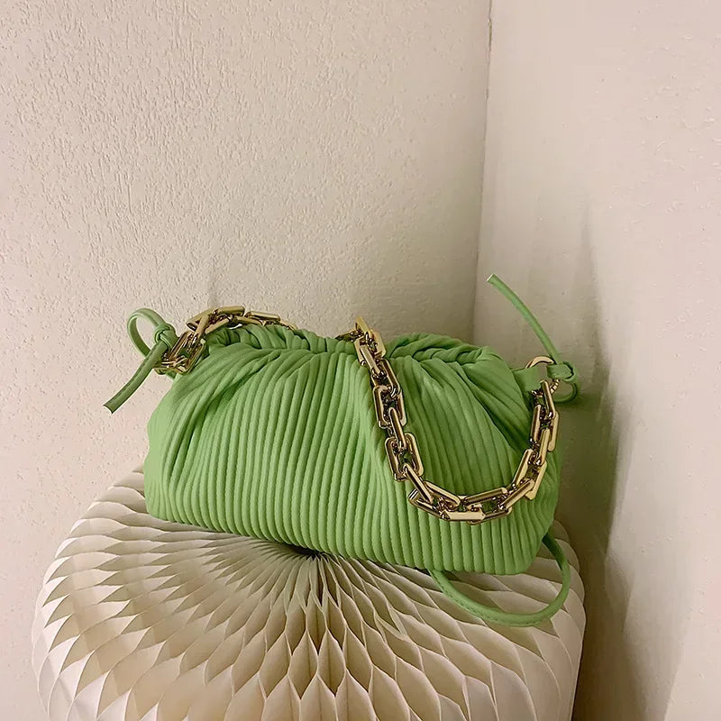 Luxury Brand Handbag 2021 New Fashion Simple Cloud Bag Quality PU Leather Women's Designer Handbag Lock Shoulder Messenger bags