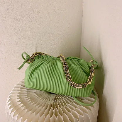 Luxury Brand Handbag 2021 New Fashion Simple Cloud Bag Quality PU Leather Women's Designer Handbag Lock Shoulder Messenger bags