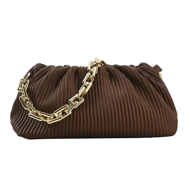 Luxury Brand Handbag 2021 New Fashion Simple Cloud Bag Quality PU Leather Women's Designer Handbag Lock Shoulder Messenger bags