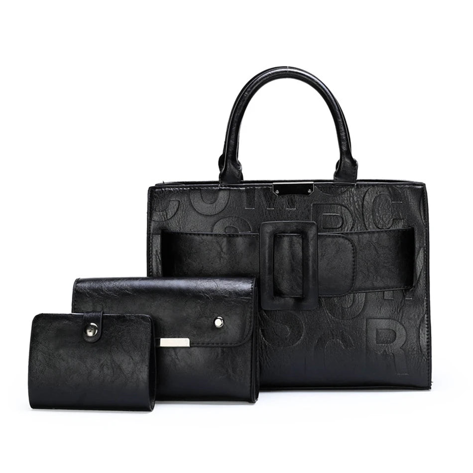 Luxury Brand Handbags and Purses Women 3 Pcs/sets Designer Shoulder Messenger Bags for Ladies Casual Totes Crossbody Shopper Sac