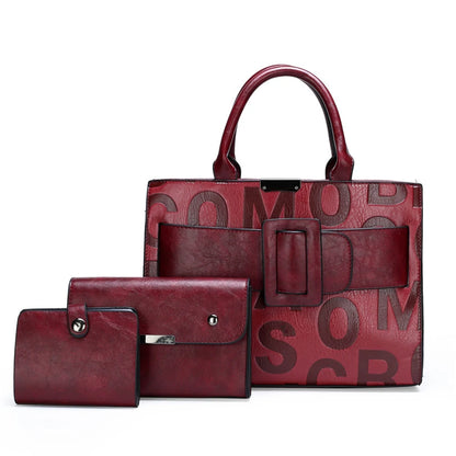 Luxury Brand Handbags and Purses Women 3 Pcs/sets Designer Shoulder Messenger Bags for Ladies Casual Totes Crossbody Shopper Sac