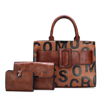 Luxury Brand Handbags and Purses Women 3 Pcs/sets Designer Shoulder Messenger Bags for Ladies Casual Totes Crossbody Shopper Sac