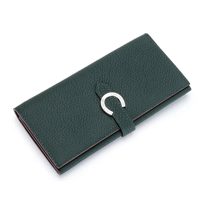 Luxury Brand Ladies Genuine Leather Long Wallets Fashion Female Cowhide Clutch Bag Card Holder Women Coin Purse Chic Phone Bags