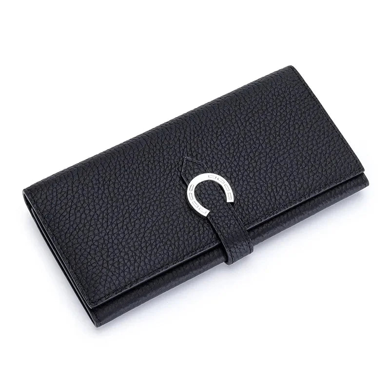 Luxury Brand Ladies Genuine Leather Long Wallets Fashion Female Cowhide Clutch Bag Card Holder Women Coin Purse Chic Phone Bags