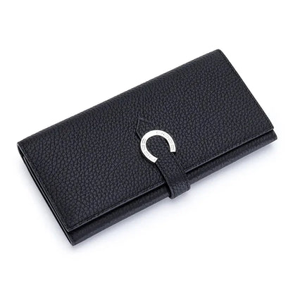 Luxury Brand Ladies Genuine Leather Long Wallets Fashion Female Cowhide Clutch Bag Card Holder Women Coin Purse Chic Phone Bags