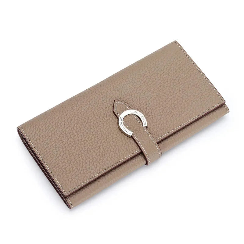 Luxury Brand Ladies Genuine Leather Long Wallets Fashion Female Cowhide Clutch Bag Card Holder Women Coin Purse Chic Phone Bags
