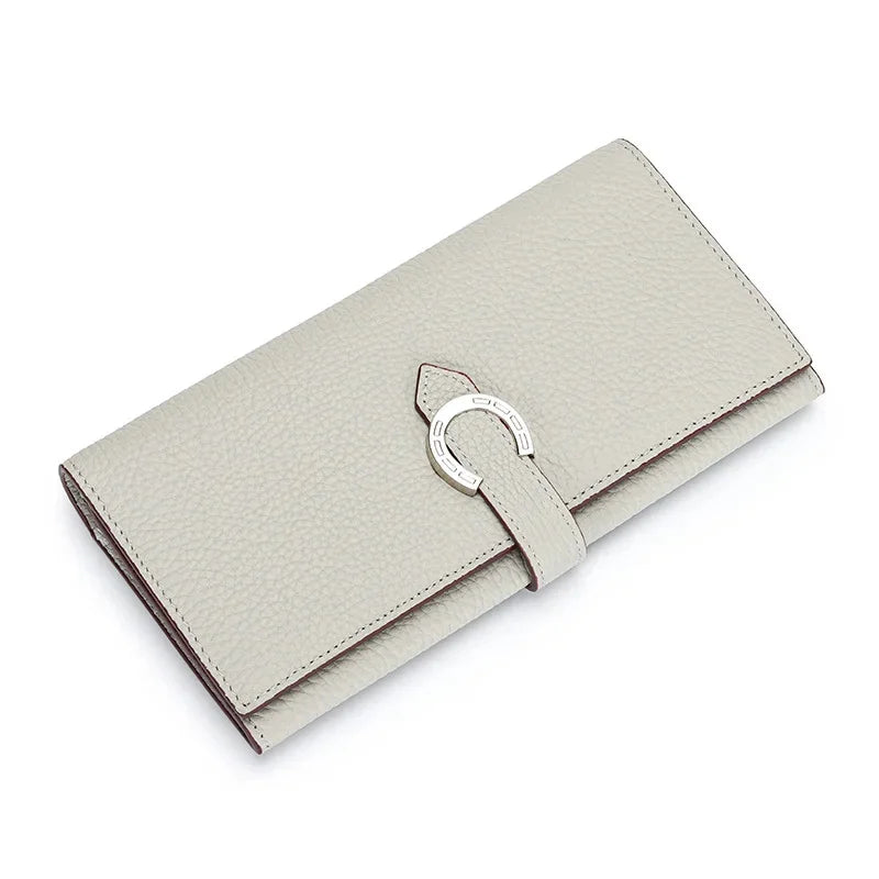 Luxury Brand Ladies Genuine Leather Long Wallets Fashion Female Cowhide Clutch Bag Card Holder Women Coin Purse Chic Phone Bags