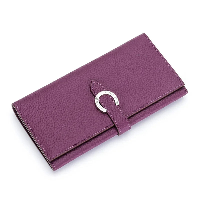 Luxury Brand Ladies Genuine Leather Long Wallets Fashion Female Cowhide Clutch Bag Card Holder Women Coin Purse Chic Phone Bags