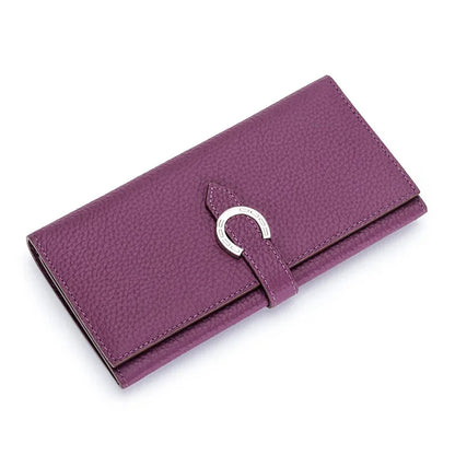 Luxury Brand Ladies Genuine Leather Long Wallets Fashion Female Cowhide Clutch Bag Card Holder Women Coin Purse Chic Phone Bags