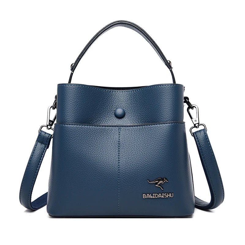 Luxury Brand Women Shoulder Bags High Quality PU Leather Bucket Tote bag Fashion Ladies Handbags Designers Female Crossbody Bag
