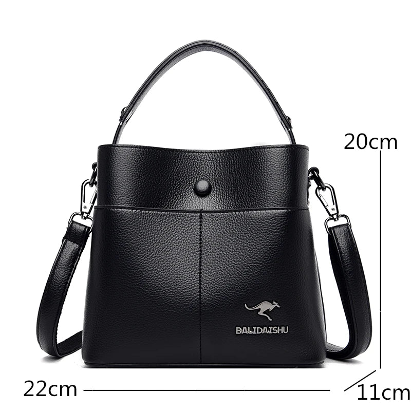Luxury Brand Women Shoulder Bags High Quality PU Leather Bucket Tote bag Fashion Ladies Handbags Designers Female Crossbody Bag