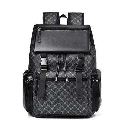 Luxury Business Men's Large Capacity Leather Travel Casual Student School Backpack Waterproof Man Laptop Bag