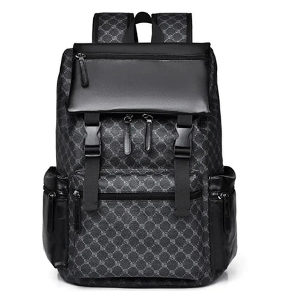 Luxury Business Men's Large Capacity Leather Travel Casual Student School Backpack Waterproof Man Laptop Bag