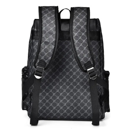 Luxury Business Men's Large Capacity Leather Travel Casual Student School Backpack Waterproof Man Laptop Bag