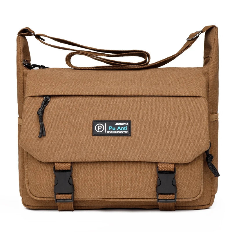 Luxury Canvas Crossbody Bags For Man Shoulder Bag Travel Casual Satchels Wide Straps Fashion Top-handle Bag Handbag Tote