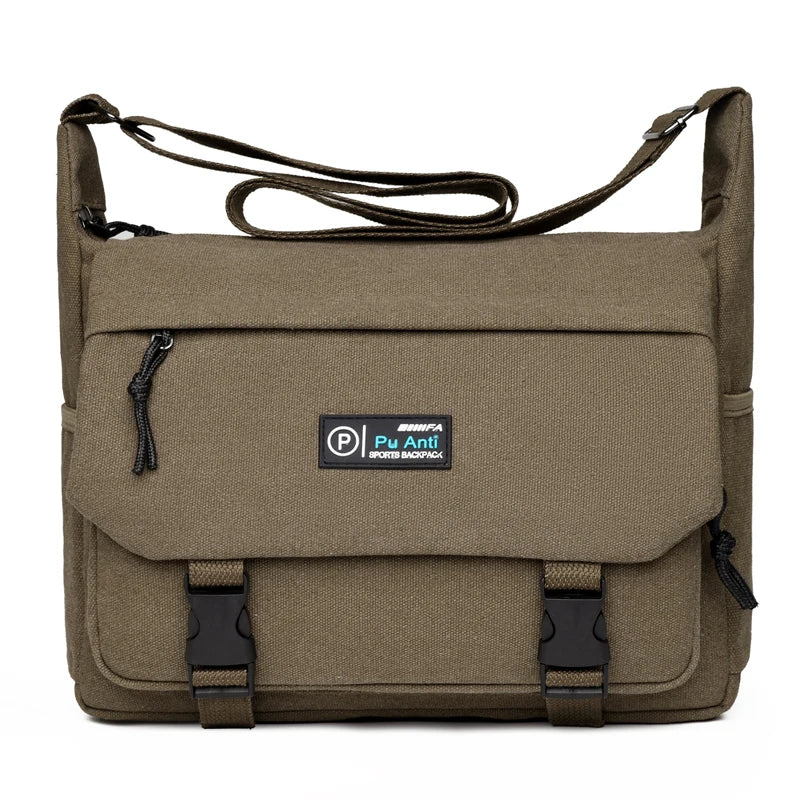 Luxury Canvas Crossbody Bags For Man Shoulder Bag Travel Casual Satchels Wide Straps Fashion Top-handle Bag Handbag Tote