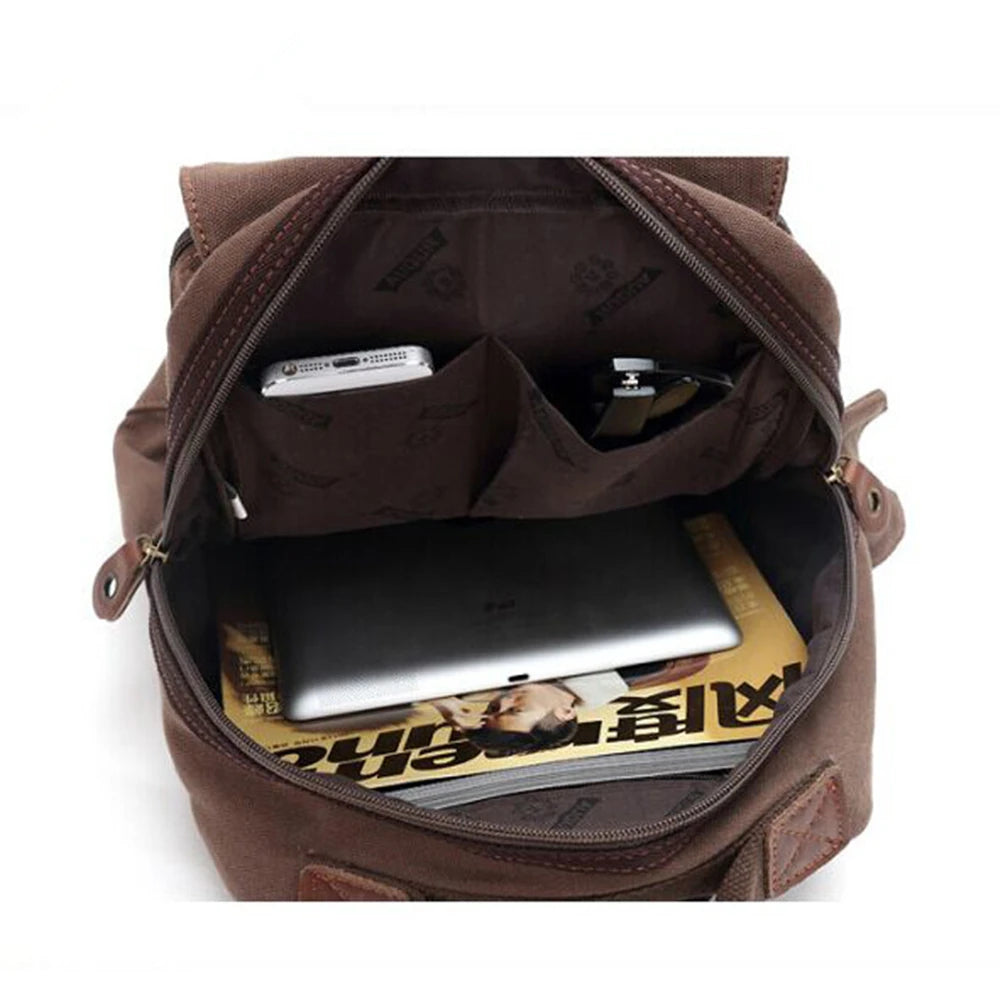 Luxury Canvas Sling Chest Bag Unisex Women Men's Single Shoulder Cross-Body Backpack Travel Hiking Climbing Causal Day Pack