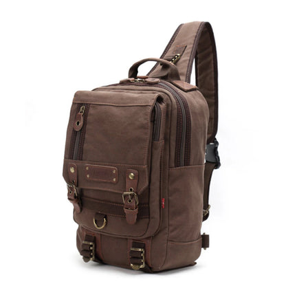Luxury Canvas Sling Chest Bag Unisex Women Men's Single Shoulder Cross-Body Backpack Travel Hiking Climbing Causal Day Pack