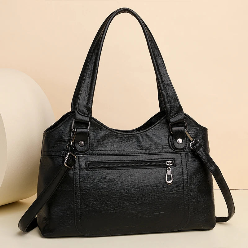 Luxury Casual Tote Women Bag High Quality Leather Ladies Hand Bags for Women 2024 Shoulder Bag Big Crossbody Bags Sac A Main