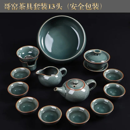 Luxury Chinese Puer Tea Set Ceremony Tray Drinkware Kitchen Afternoon Tea Gaiwan Teapot Mate Free Shipping Te Complete Drinkware