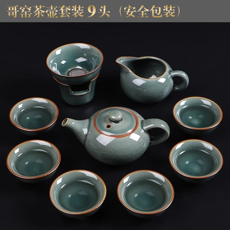 Luxury Chinese Puer Tea Set Ceremony Tray Drinkware Kitchen Afternoon Tea Gaiwan Teapot Mate Free Shipping Te Complete Drinkware