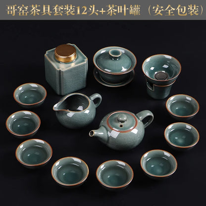 Luxury Chinese Puer Tea Set Ceremony Tray Drinkware Kitchen Afternoon Tea Gaiwan Teapot Mate Free Shipping Te Complete Drinkware