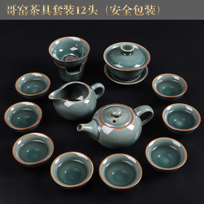 Luxury Chinese Puer Tea Set Ceremony Tray Drinkware Kitchen Afternoon Tea Gaiwan Teapot Mate Free Shipping Te Complete Drinkware
