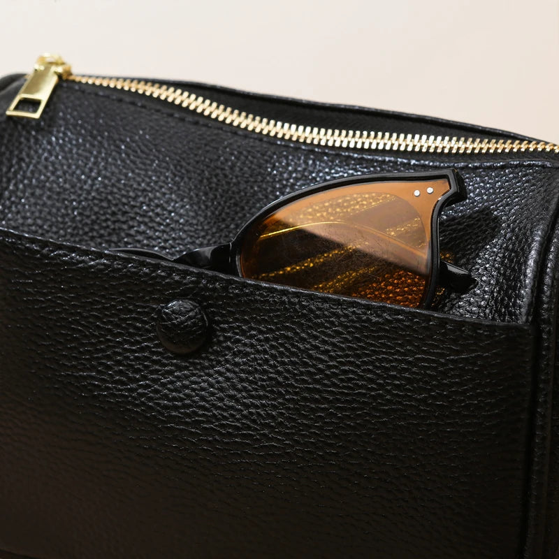 Luxury Cow Leather Messenger Bag Women Tote Bag Large Capacity Casual Handbag Purse Female Fashion Genuine Leather Shoulder Bags