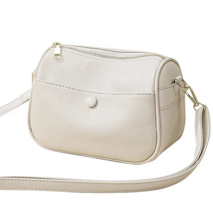Luxury Cow Leather Messenger Bag Women Tote Bag Large Capacity Casual Handbag Purse Female Fashion Genuine Leather Shoulder Bags
