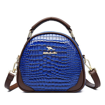 Luxury Crocod Pattern Patent Leather Shoulder Messenger Bag For Women 2023 Designer Crossbody Bag High Quality Handbag Women Bag
