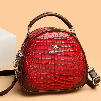 Luxury Crocod Pattern Patent Leather Shoulder Messenger Bag For Women 2023 Designer Crossbody Bag High Quality Handbag Women Bag