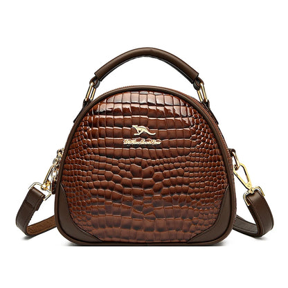 Luxury Crocod Pattern Patent Leather Shoulder Messenger Bag For Women 2023 Designer Crossbody Bag High Quality Handbag Women Bag