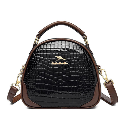 Luxury Crocod Pattern Patent Leather Shoulder Messenger Bag For Women 2023 Designer Crossbody Bag High Quality Handbag Women Bag